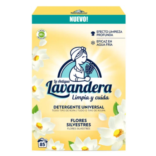 Пральний порошок Lavandera Universal White Flowers, 85 прань, 4.675 кг